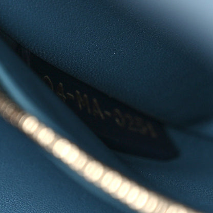 Calfskin Sequin Gradient Stitched Small Lady Dior Blue