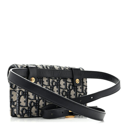 Oblique Saddle Belt Bag Blue