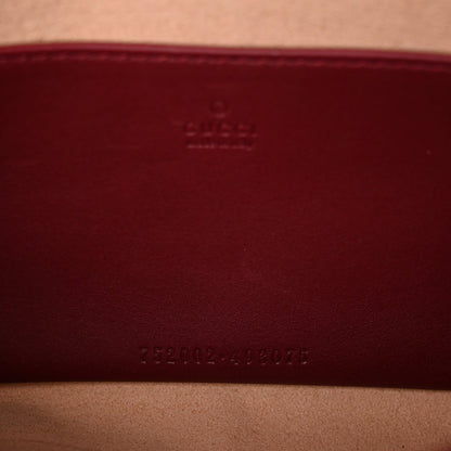 GG Supreme Monogram Azalea Calfskin Horsebit 1955 Mini Bag Beige Ebony Rosso Ancora