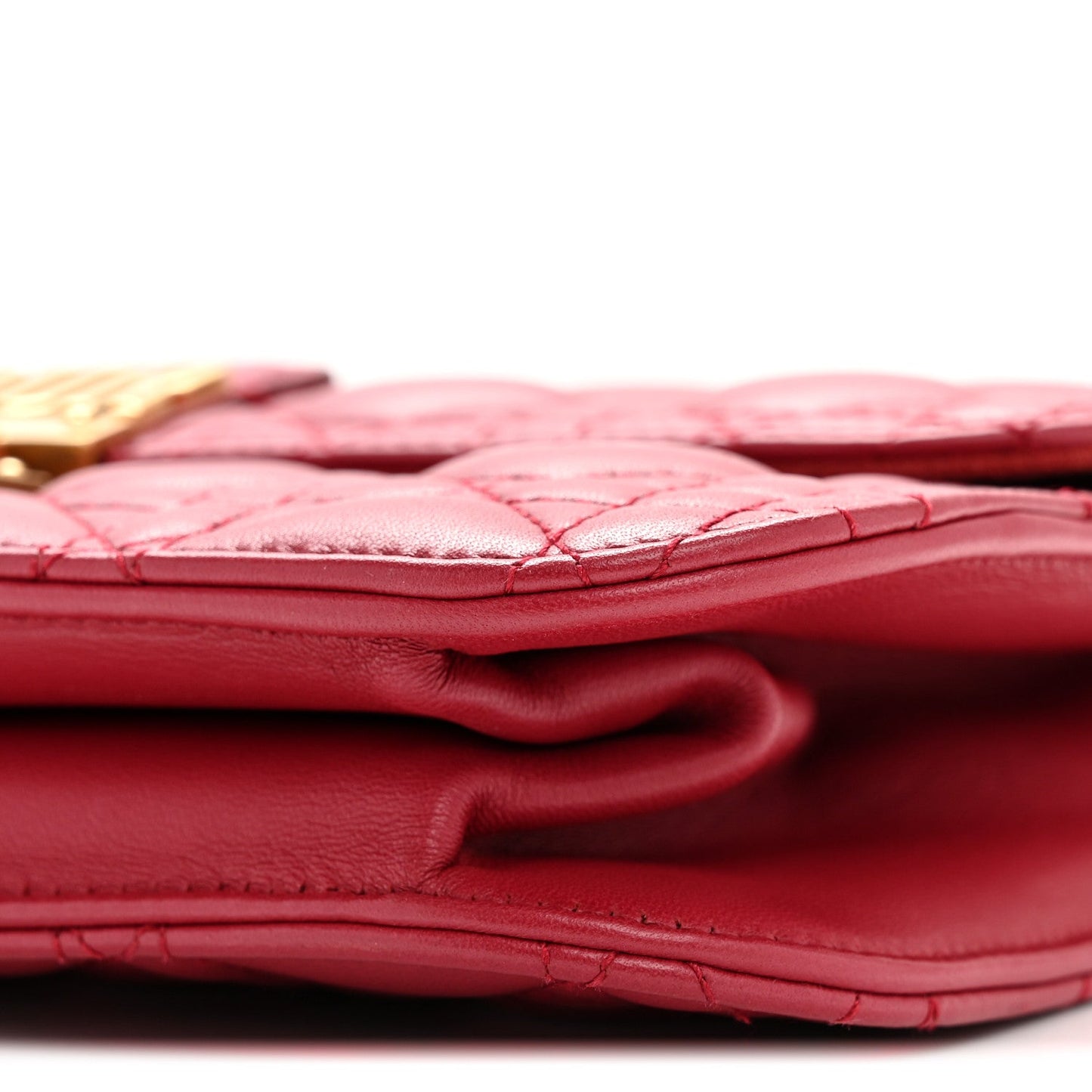 Lambskin Cannage Large Dioraddict Flap Red
