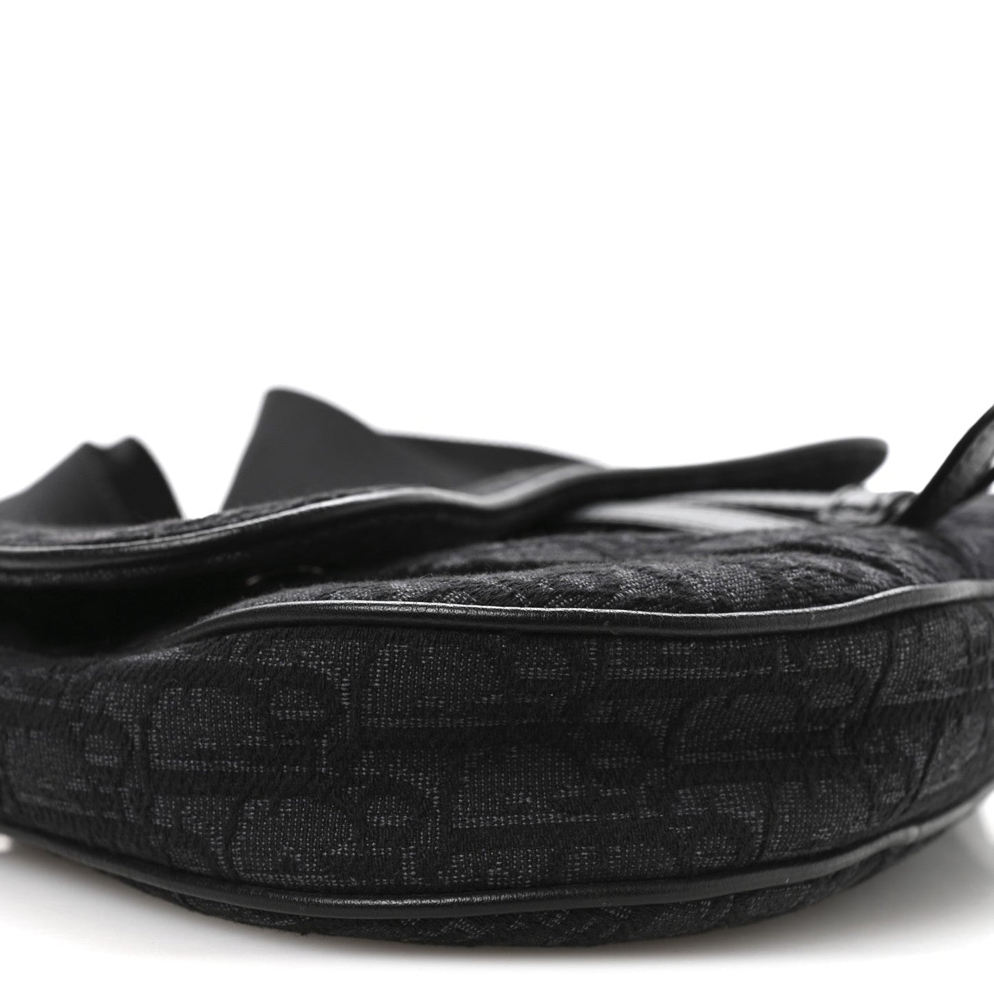 Oblique Mens Saddle Bag Black Blue