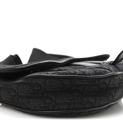 Oblique Mens Saddle Bag Black Blue