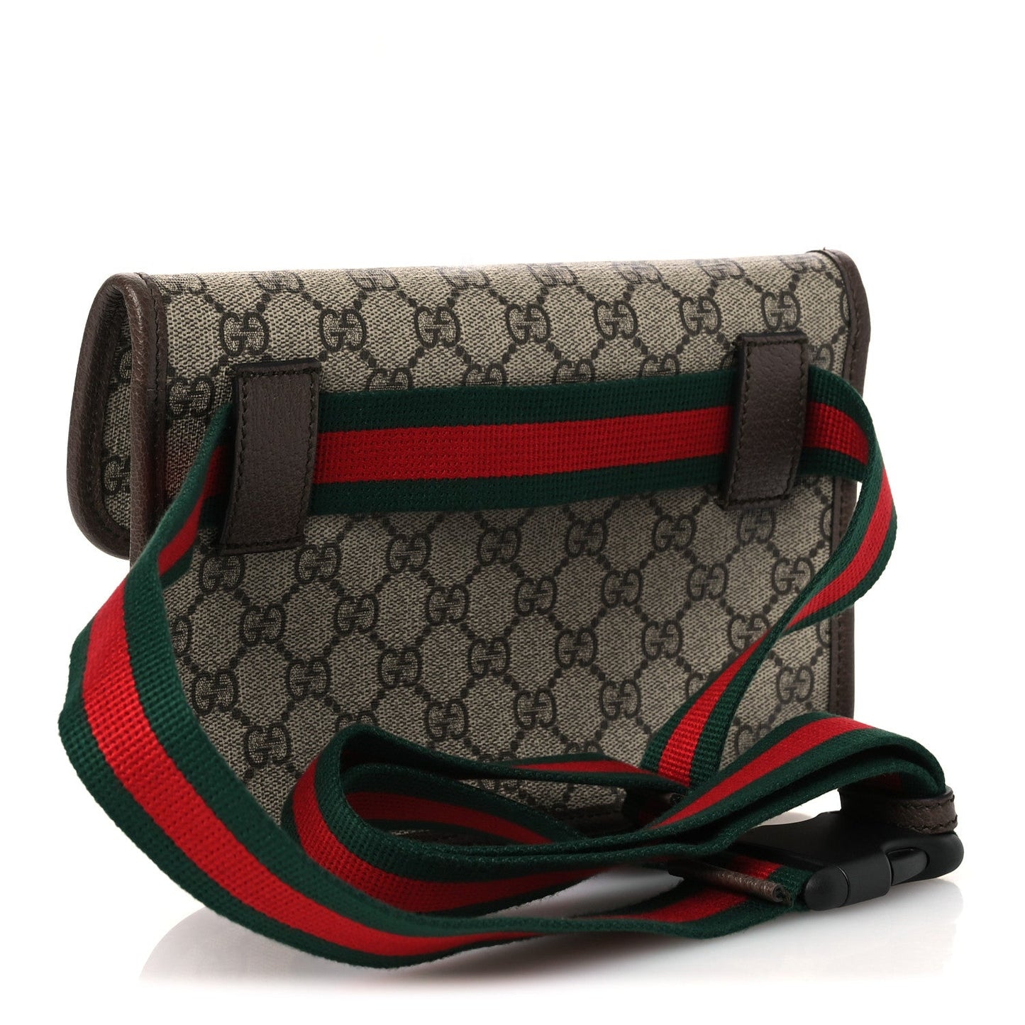 GG Supreme Monogram Neo Vintage Web Belt Bag Brown Brown