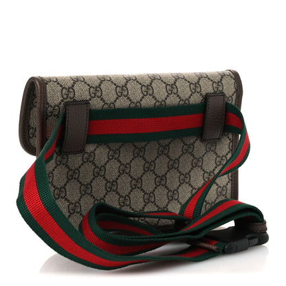 GG Supreme Monogram Neo Vintage Web Belt Bag Brown Brown