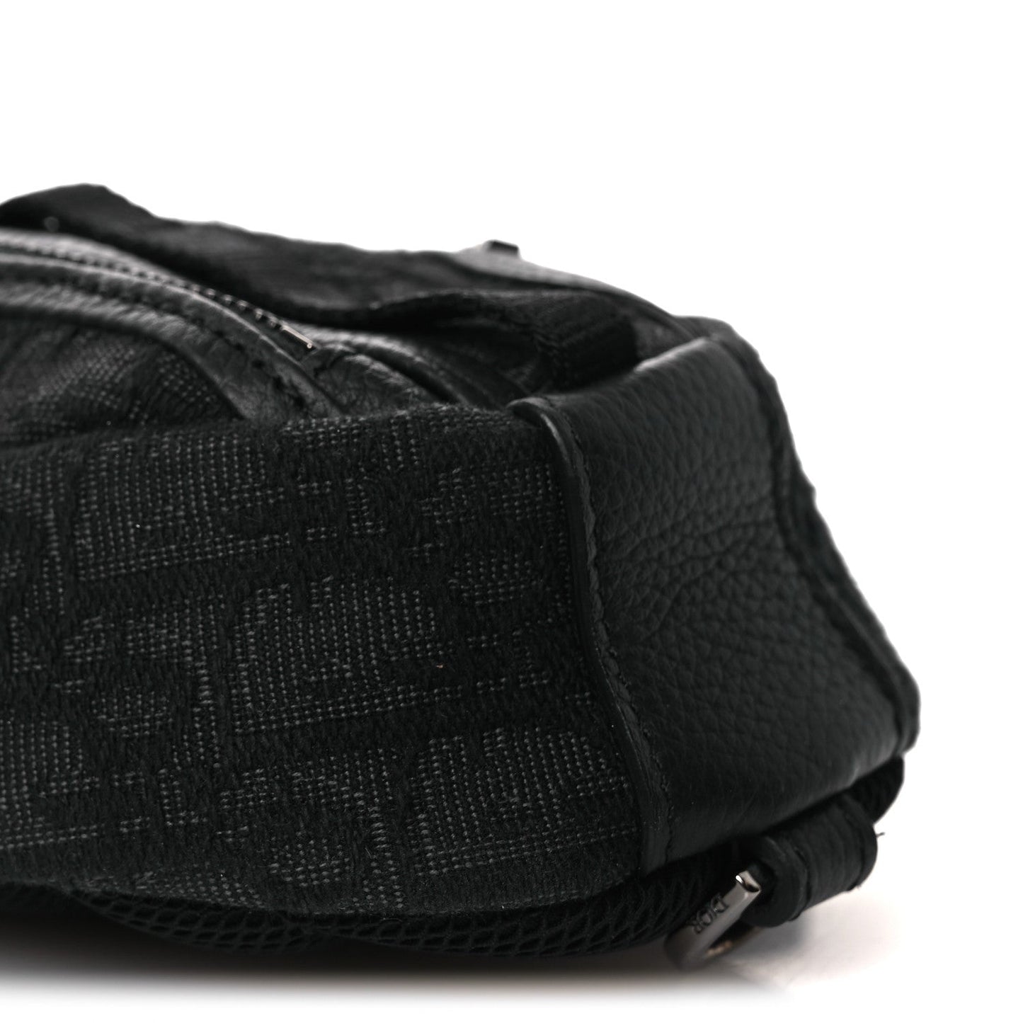 Grained Calfskin Oblique Scarab Sling Bag Black