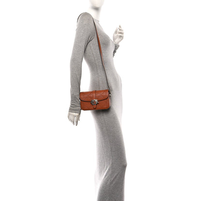 Calfskin Cosmo Laser Cut Cannage Mini Dior Charm Bag Cognac