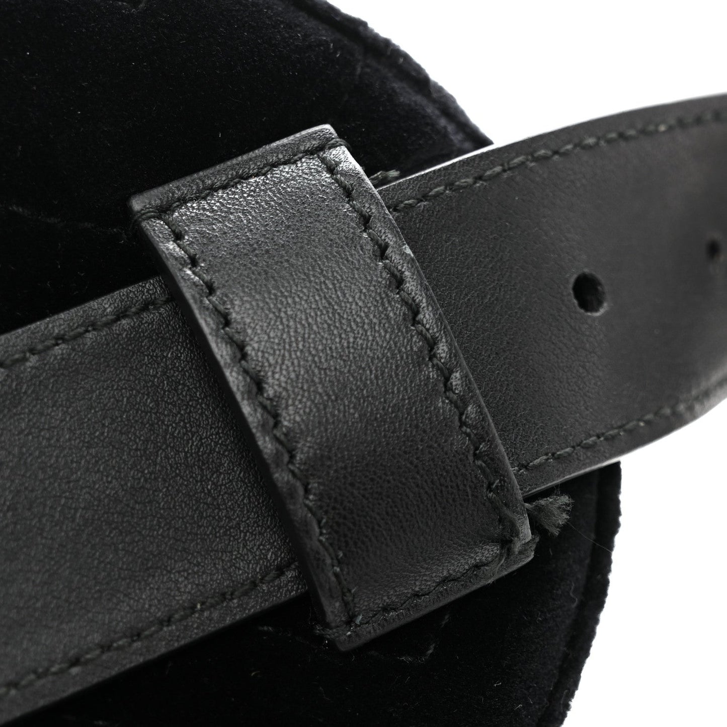 Velvet Matelasse GG Marmont Belt Bag 75 30 Black