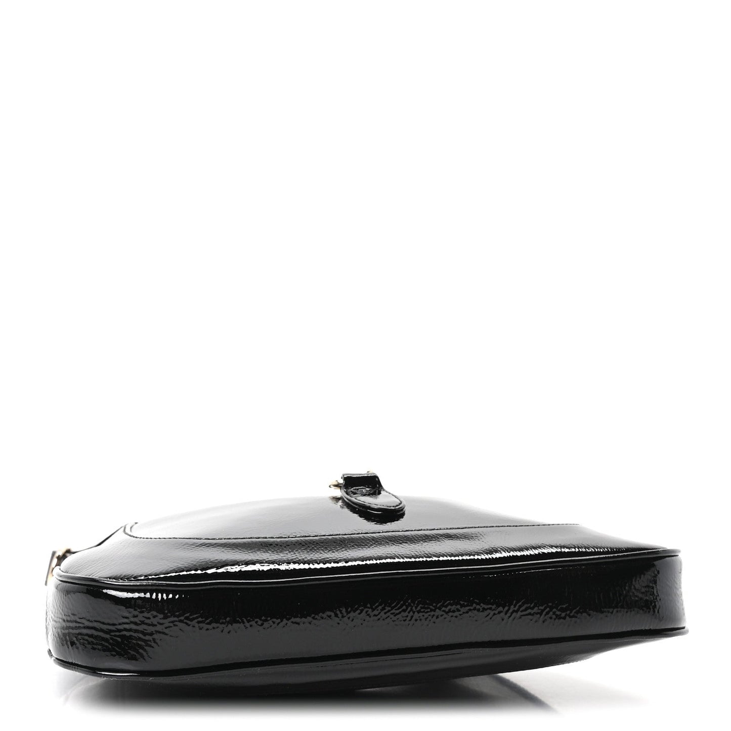Patent Calfskin Small Jackie Shoulder Bag Black