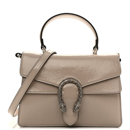 Crinkled Patent Small Dionysus Top Handle Bag Sphinx