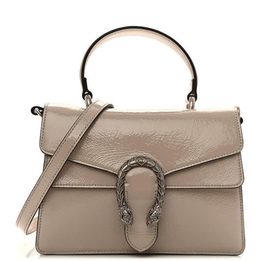 Crinkled Patent Small Dionysus Top Handle Bag Sphinx