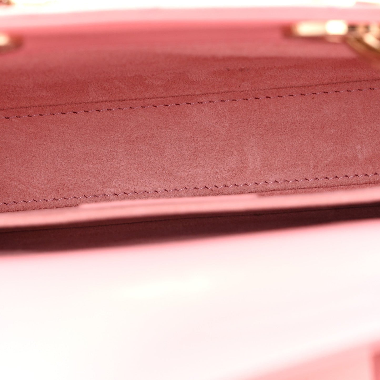 Metallic Lambskin Cannage Small Lady D-Joy Pink