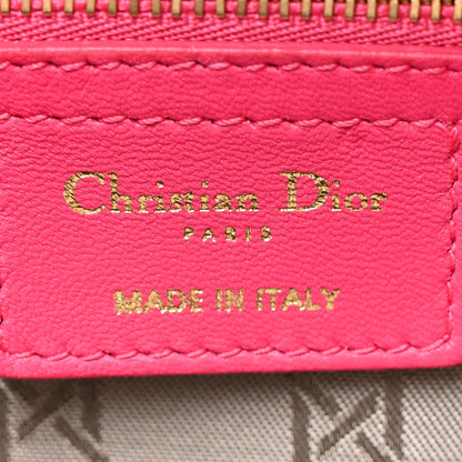 Lambskin Cannage Medium Lady Dior Fuchsia