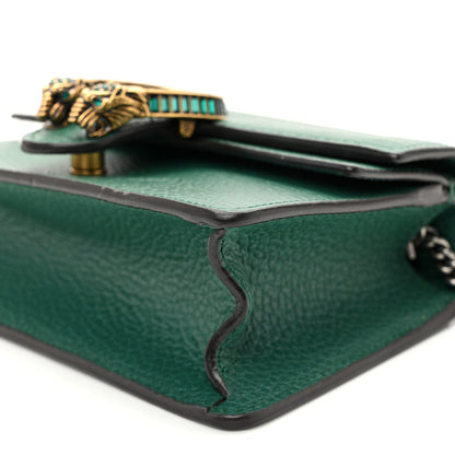 Dollar Calfskin Crystal Mini Dionysus Top Handle Bag Emerald