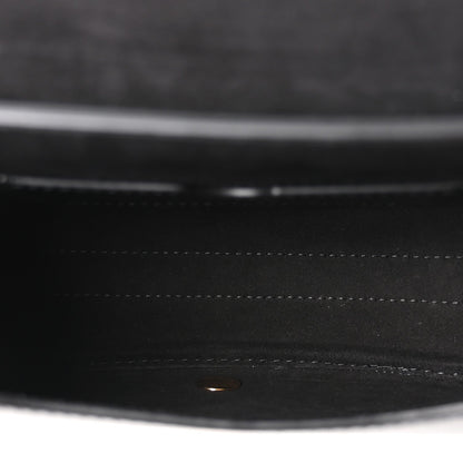 Box Calfskin Medium Bobby Flap Black