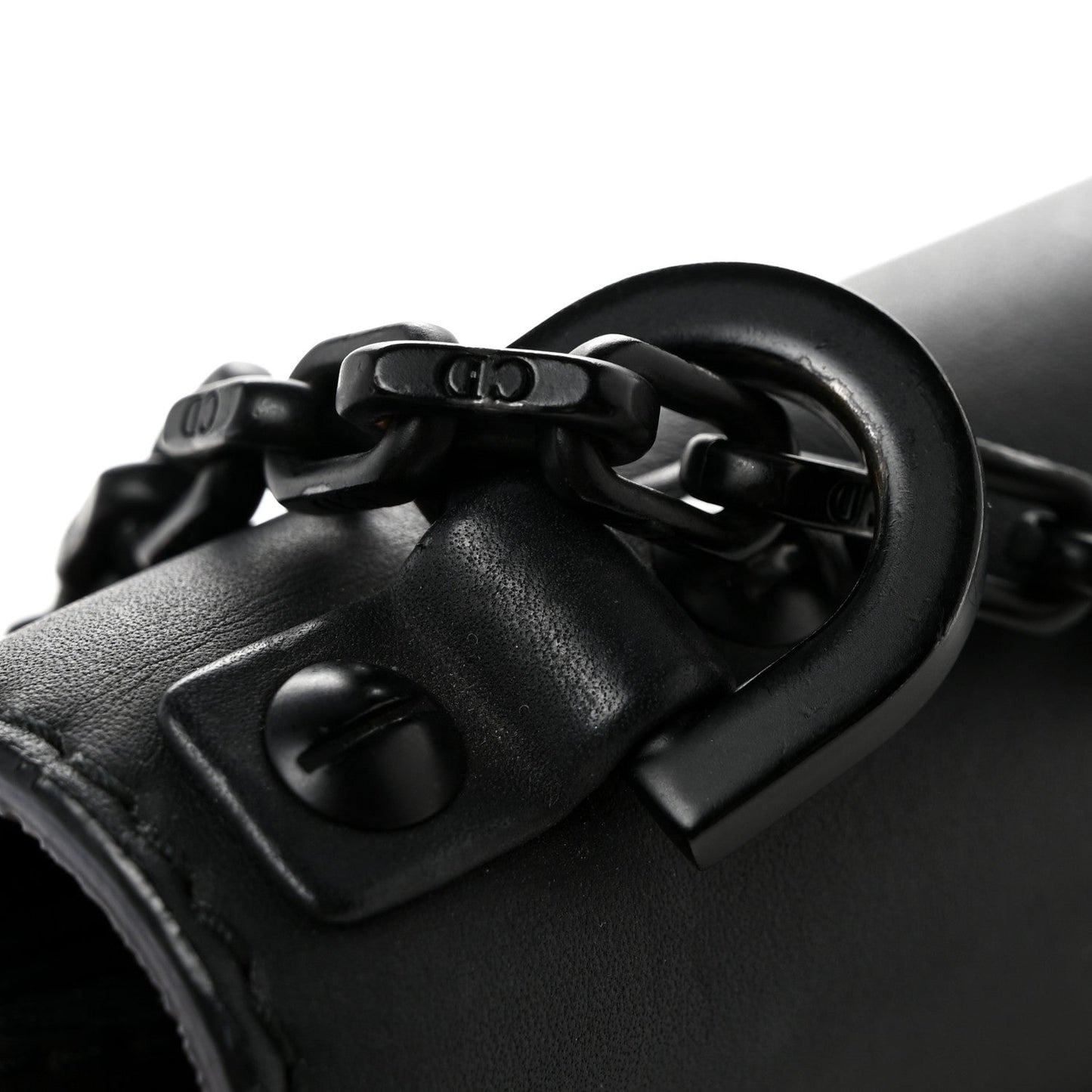 Ultra Matte Calfskin J'Adior Chain Flap Bag Black