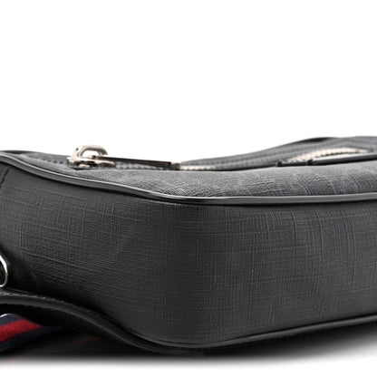 Soft GG Supreme Monogram Web Belt Bag Black Grey