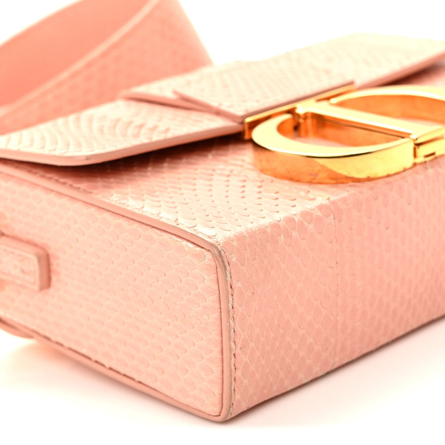 Snakeskin 30 Montaigne Box Bag Rose Clair