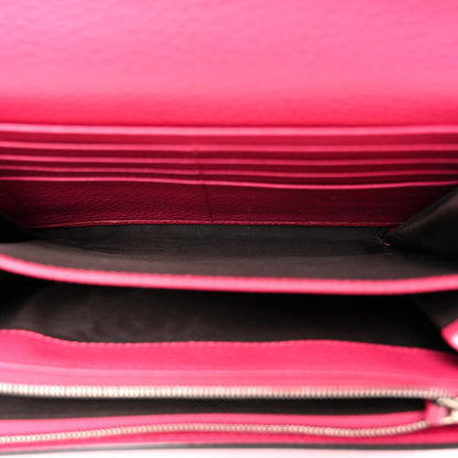 Dollar Calfskin Crystal Mini Dionysus Chain Wallet Box Pink