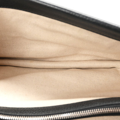 Pebbled Calfskin Small Dionysus Shoulder Bag Black