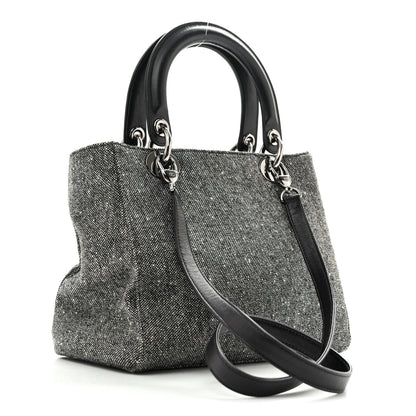 Canvas Medium Lady Dior Black