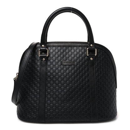 Microguccissima Medium Dome Bag Black