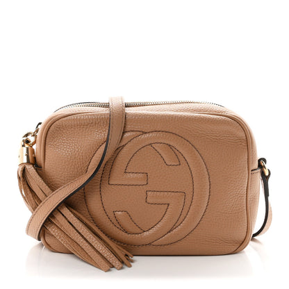 Pebbled Calfskin Small Soho Disco Bag Camelia