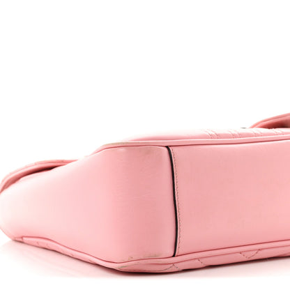 Calfskin Matelasse Medium GG Marmont Shoulder Bag Wild Rose