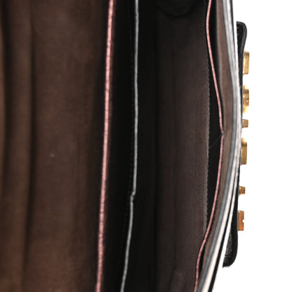 Metallic Calfskin J'Adior Chain Flap Bag Noisette