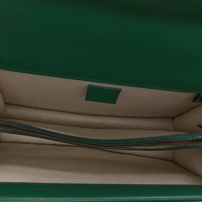 Azalea Calfskin Enamel Small Dionysus Shoulder Bag New Shamarock Emerald Off White