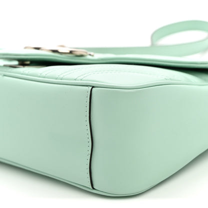 Calfskin Matelasse Small GG Marmont Shoulder Bag Water Green
