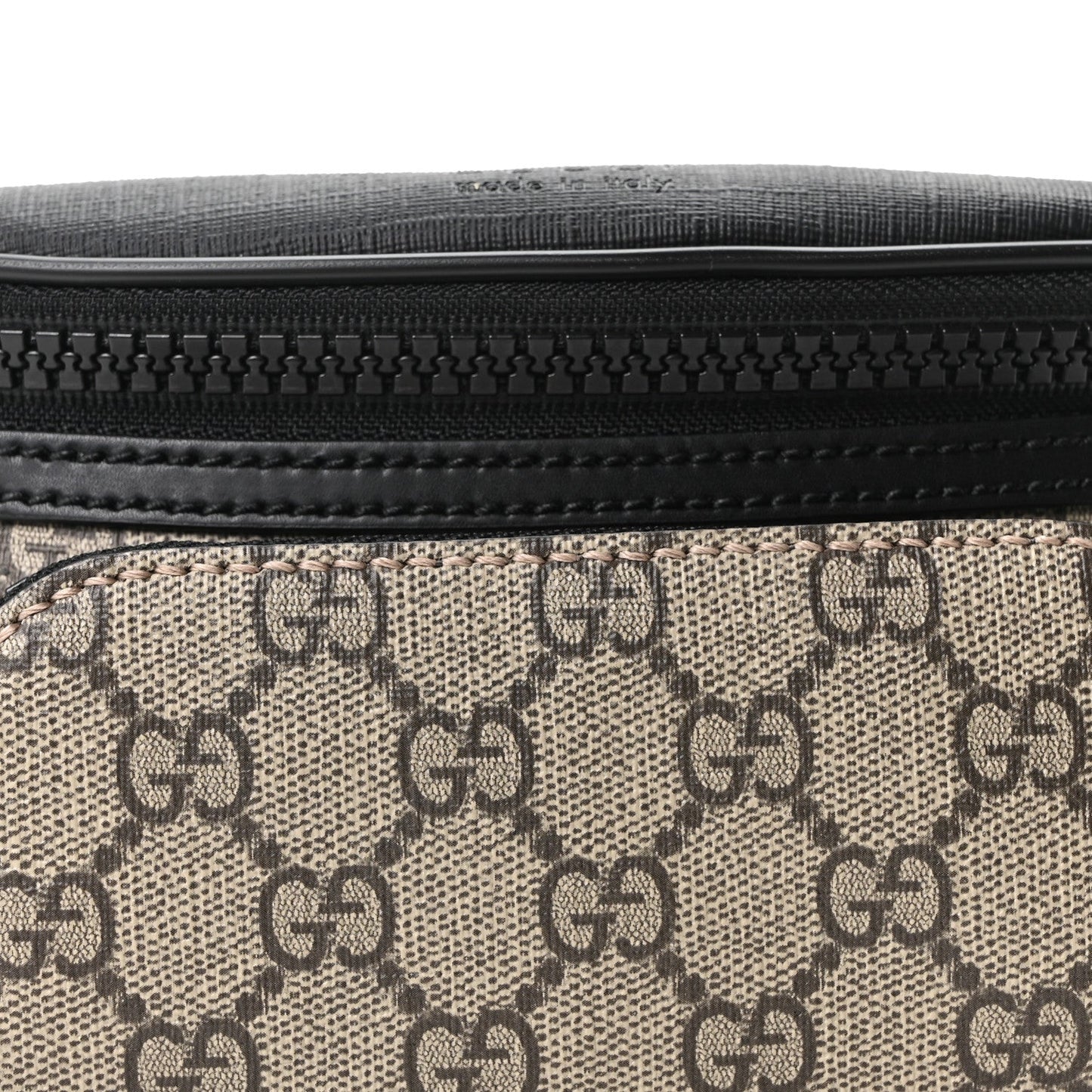 GG Supreme Monogram Belt Bag Black