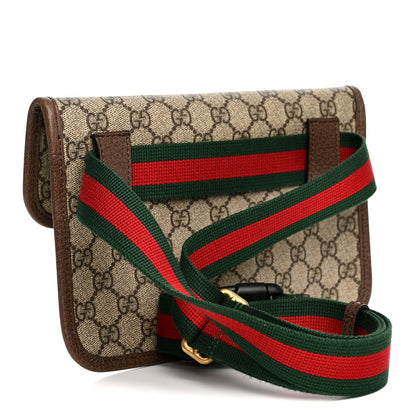 GG Supreme Monogram Neo Vintage Web Belt Bag Brown