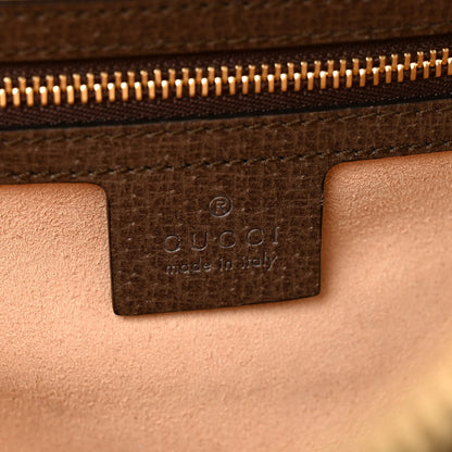 GG Supreme Monogram Web Small Ophidia Top Handle Shoulder Bag Brown