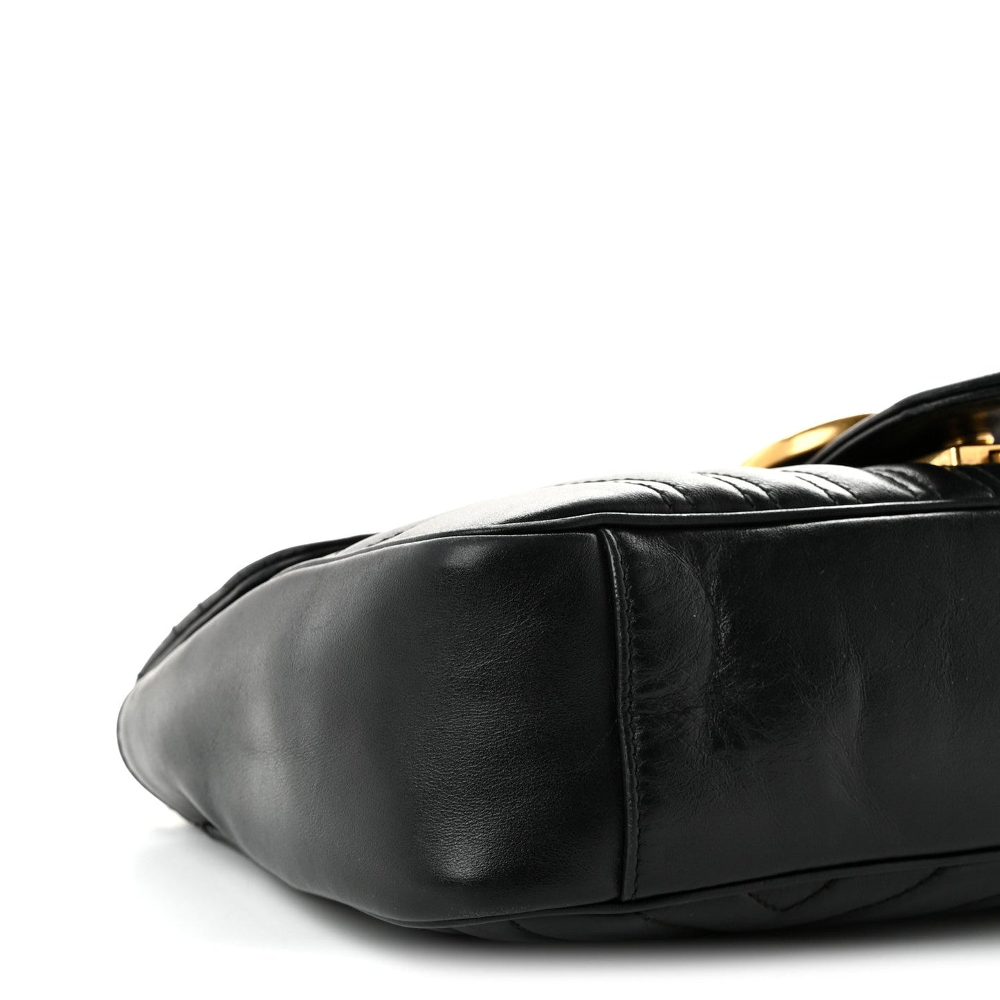 Calfskin Matelasse Small GG Marmont Shoulder Bag Black