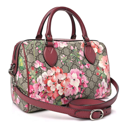 GG Supreme Monogram Blooms Small Boston Beige Multicolor Dry Rose