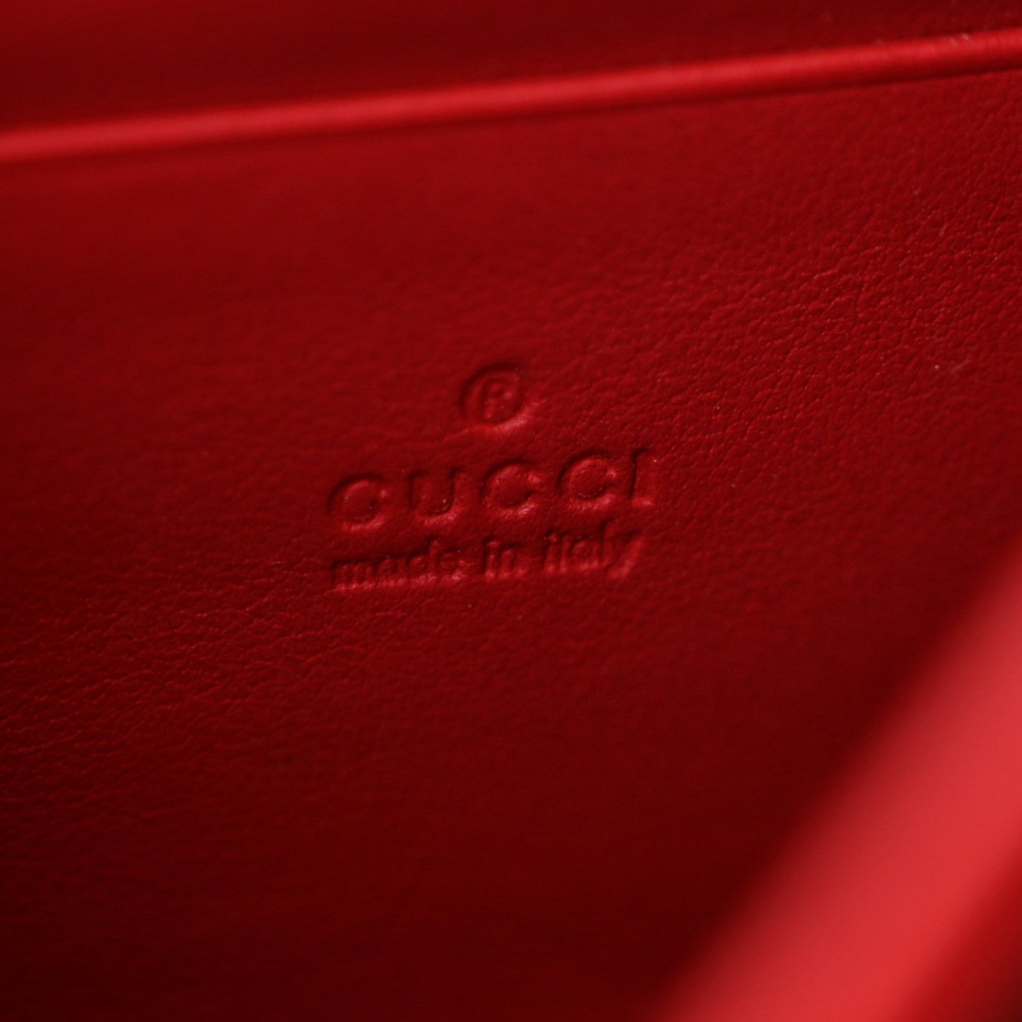GG Supreme Monogram Mini Dionysus Chain Wallet Beige Vulcanic Red