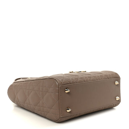 Lambskin Cannage Small My ABCDior Lady Dior Warm Taupe