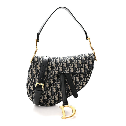 Oblique Saddle Bag With Strap Blue