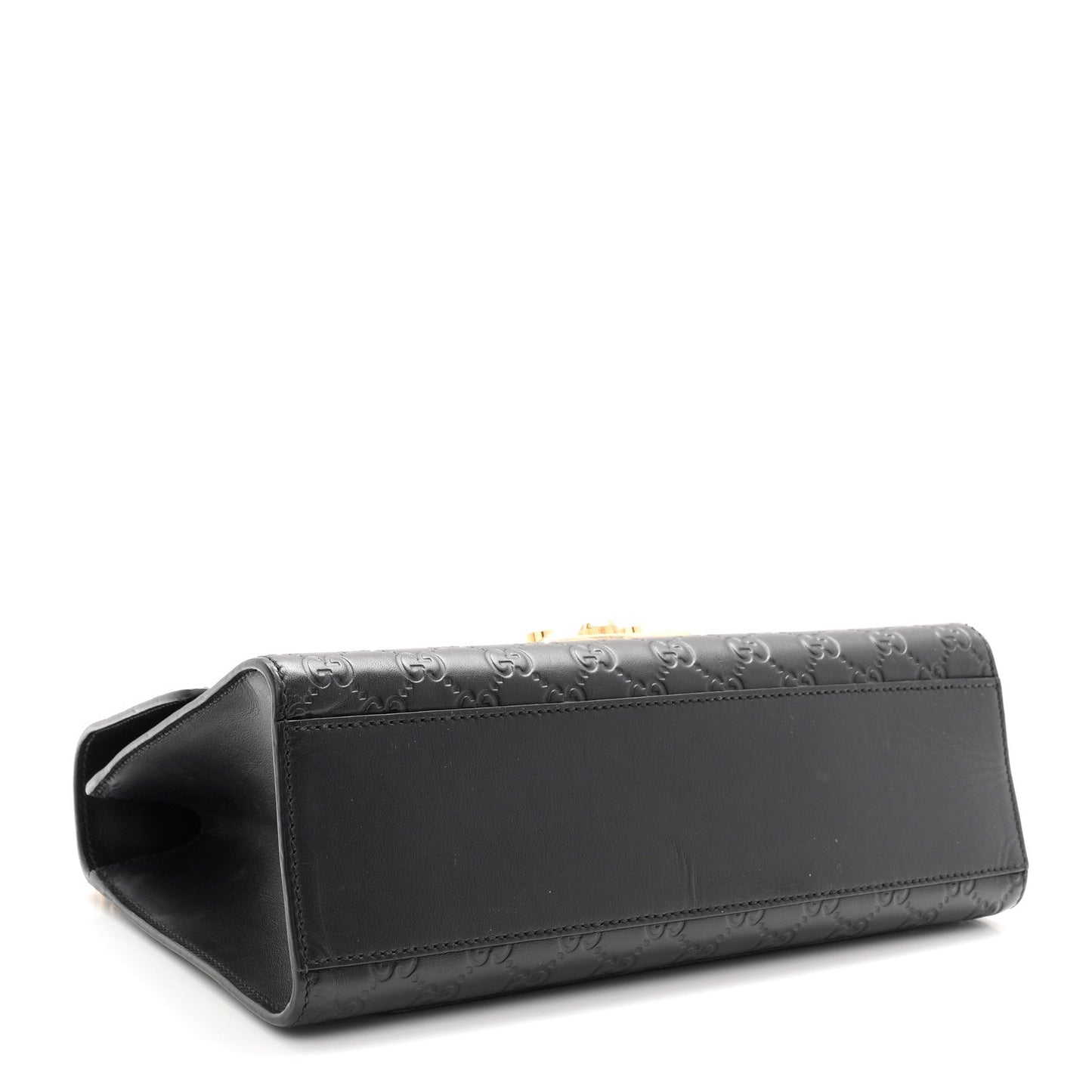 Guccissima Medium Padlock Shoulder Bag Black