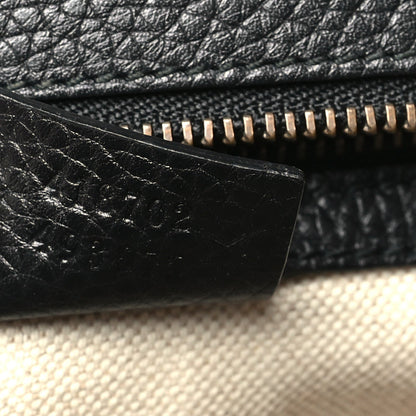 Calfskin Medium GG Marmont Top Handle Bag Black