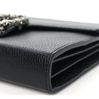 Calfskin Mini Dionysus Chain Wallet Black