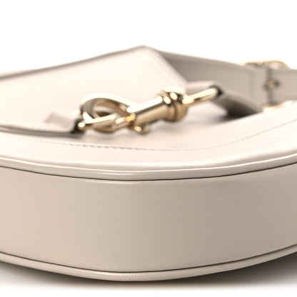 Ancora Calfskin Web Small Jackie Shoulder Bag Light Grey