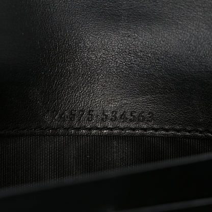 Calfskin Matelasse GG Marmont Chain Wallet Black