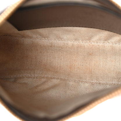 GG Supreme Monogram Textured Dollar Calfskin Web Small Ophidia GG Handbag Beige Ebony New Acero