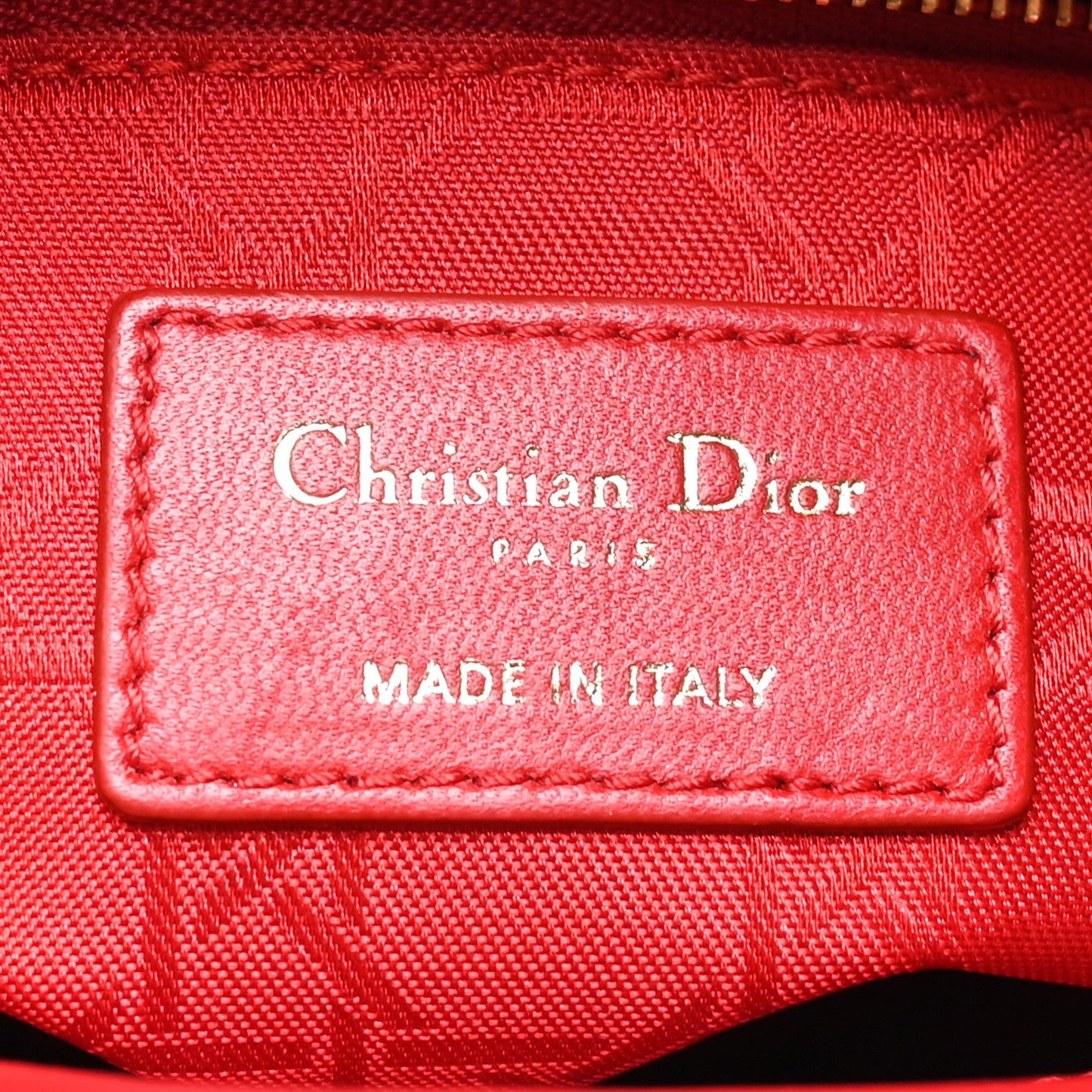 Lambskin Cannage Small My ABCDior Lady Dior Red