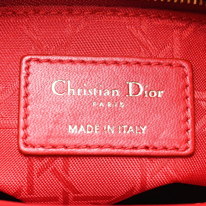 Lambskin Cannage Small My ABCDior Lady Dior Red