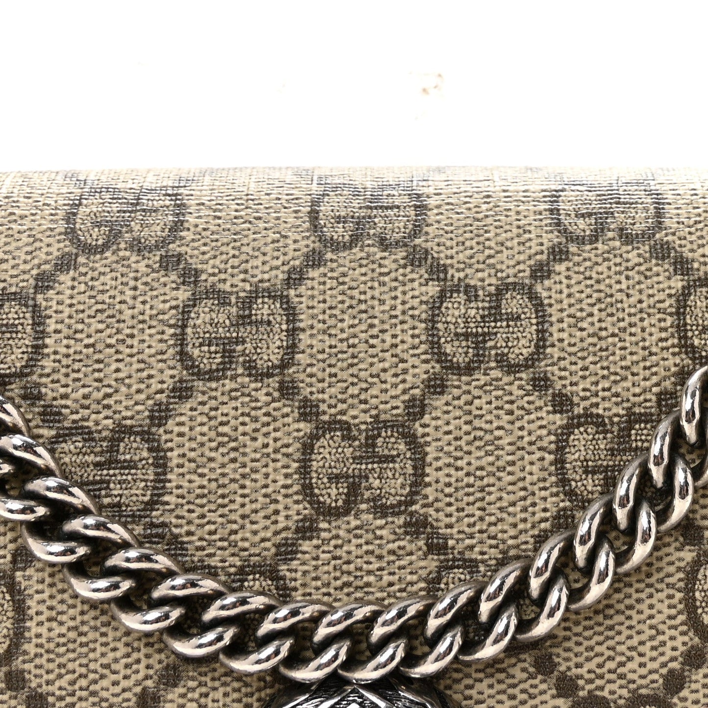 GG Supreme Monogram Mini Dionysus Chain Wallet
