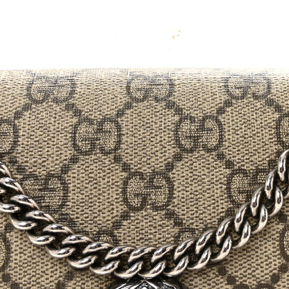 GG Supreme Monogram Mini Dionysus Chain Wallet
