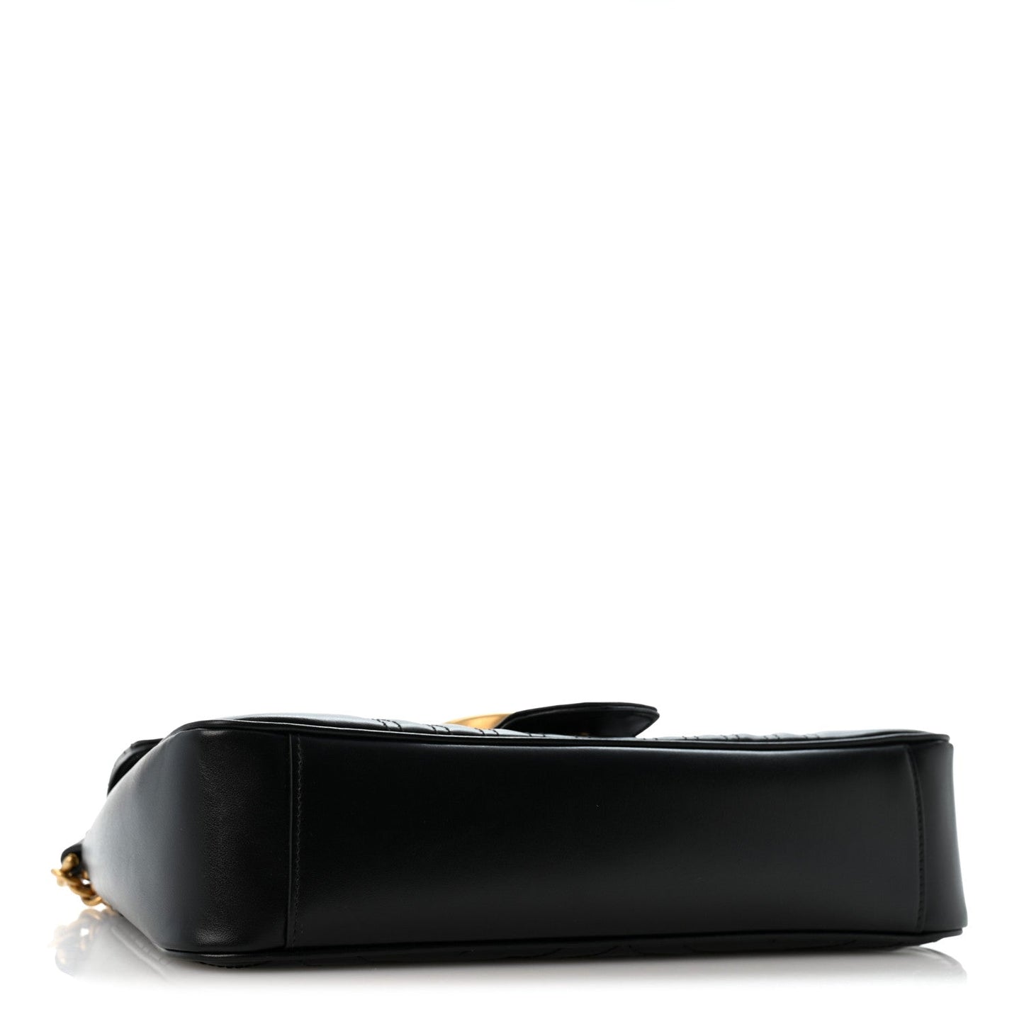 Calfskin Matelasse Medium GG Marmont Shoulder Bag Black