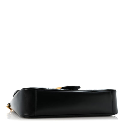 Calfskin Matelasse Medium GG Marmont Shoulder Bag Black